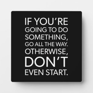 Plaque Photo Allez Tout Le Chemin, Gym, Hustle, Succès, Motivat