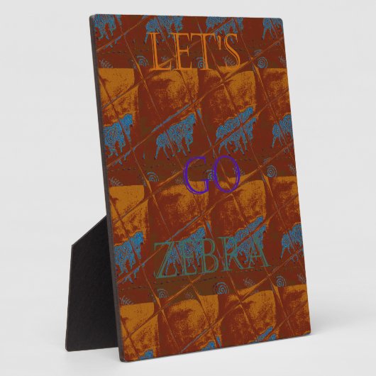 Plaque Photo Allez Zebra Safari Art Imprimer/Graphique (Côté)