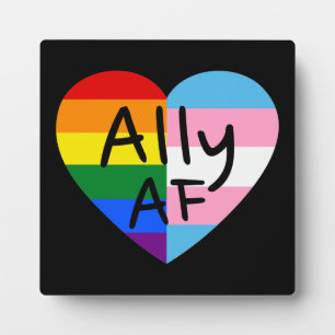 Plaque Photo Ally AF III - Drapeau LGBTQ Fierté Gay Transgenre