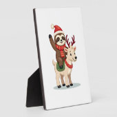 Plaque Photo Alpaca Sloth Christmas (2) (Côté)