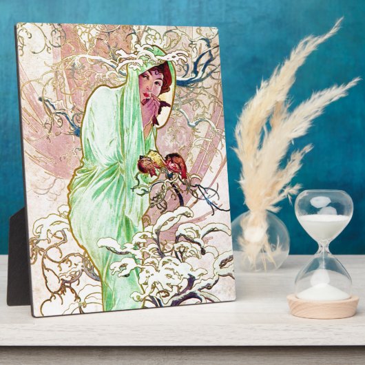Plaque Photo Alphonse Mucha Winter II (Côté)