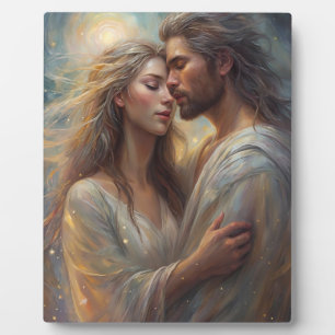 Plaque Photo Amants Éthérés Rêveur Impression d'Huile Romantiqu