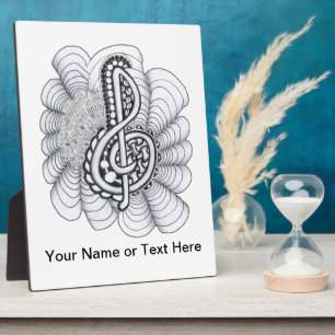 Plaque Photo Amateurs de musique Treble Clef Design