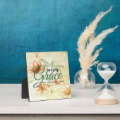Plaque Photo Amazing Grace Flowers and dragonfly (Insitu)