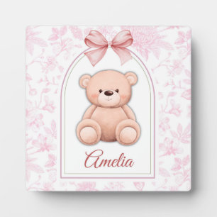 Plaque Photo Amelia Conception de nurserie avec ours en peluc