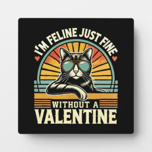 Plaque Photo Amende Feline sans Valentine Cat Anti-Valentines