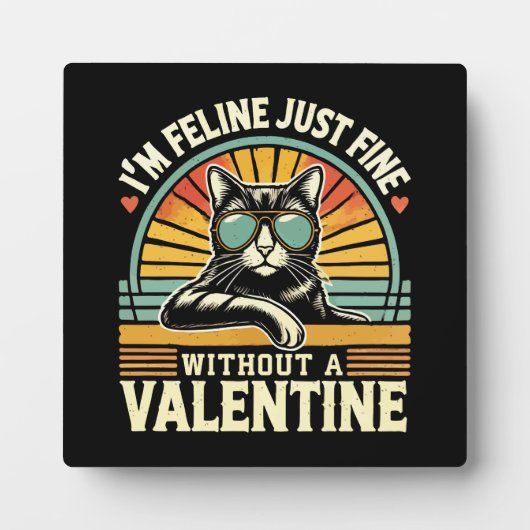 Plaque Photo Amende Feline sans Valentine Cat Anti-Valentines (Devant)