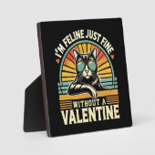 Plaque Photo Amende Feline sans Valentine Cat Anti-Valentines (Recto)