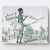 Plaque Photo Amérindien portant une défensive décorée d'éléphan (Devant)