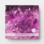 Plaque Photo Améthyst Gemstone Image Shiny and Sparkly (Devant)