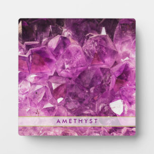 Plaque Photo Améthyst Gemstone Image Shiny and Sparkly