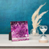 Plaque Photo Améthyst Gemstone Image Shiny and Sparkly (Insitu)