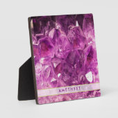 Plaque Photo Améthyst Gemstone Image Shiny and Sparkly (Recto)