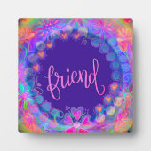 Plaque Photo Ami Plutôt Purple Floral Inspirivé (Devant)