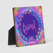 Plaque Photo Ami Plutôt Purple Floral Inspirivé (Recto)