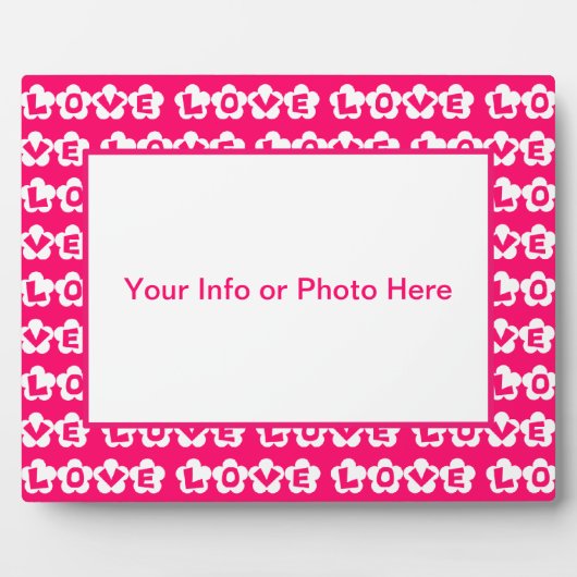 PLAQUE PHOTO AMOUR (Devant)