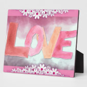 Plaque Photo Amour: Aquarelle (Côté)