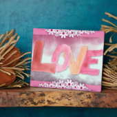 Plaque Photo Amour: Aquarelle (Côté)