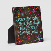 Plaque Photo Amour Comme Jésus Festive (Recto)