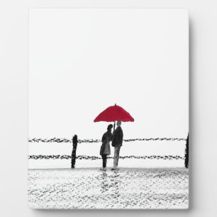 Plaque Photo Amour couple anniversaire aquarelle mariage