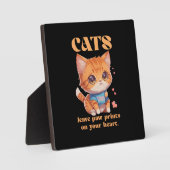 Plaque Photo amour de chat mignon (Recto)