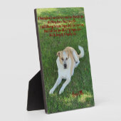 Plaque Photo Amour de chiot (Côté)