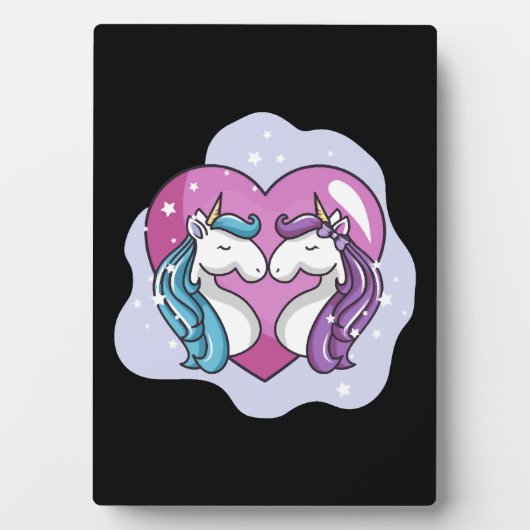 Plaque Photo Amour de licorne (Devant)