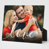 Plaque Photo Amour du script photo personnalisé (Côté)