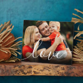 Plaque Photo Amour du script photo personnalisé (Côté)