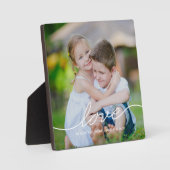 Plaque Photo AMOUR Écriture Cadre personnalisé (Recto)