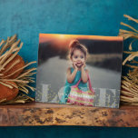 Plaque Photo Amour et étincelles<br><div class="desc">Une tenue de photo élégante et chic qui peut être personnalisée pour un cadeau unique.</div>