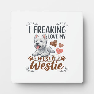 Plaque Photo Amour fou pour les cœurs et les pattes de chien We