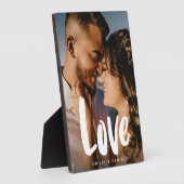 Plaque Photo Amour moderne Mariage Calligraphie simple Famille (Côté)