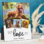 Plaque Photo Amour personnalisé et un CHIEN Personnalisé 4 Phot<br><div class="desc">Tout Ce Dont Vous Avez Besoin, C'Est De L'Amour Et Un Chien ! Célébrez votre meilleur ami avec une plaque de collage photo pour animaux de compagnie personnalisée. Quand vous avez tant de souvenirs et de photos amusants, une seule photo ne suffit pas. Notre cadre photo Collage de photos de...</div>