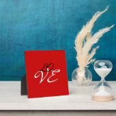 Plaque Photo Amour Rouge Blanc Noir Calligraphie Script (Insitu)