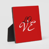 Plaque Photo Amour Rouge Blanc Noir Calligraphie Script (Recto)