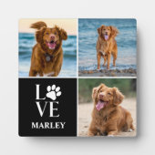 Plaque Photo Amoureux de Chien Mignon 3 Collage Photo Animaux D (Devant)