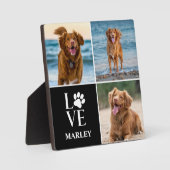 Plaque Photo Amoureux de Chien Mignon 3 Collage Photo Animaux D (Recto)