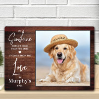 Amoureux de chiens personnalisé photo rustique Mon