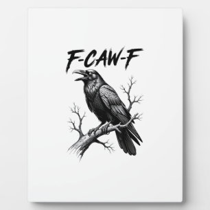 Plaque Photo Amoureux de corbeau F Caw F Mème Style Classique