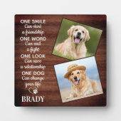 Plaque Photo Amoureux des chiens rustique Citation Keepsaké ani (Devant)