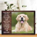 Plaque Photo Amoureux des chiens rustique Citation Keepsaké Chi<br><div class="desc">Célébrez votre meilleur ami et chérissez ces précieux souvenirs avec une plaque photo unique sur mesure amoureux des chiens keepsaké dans un design de bois rustique. Cette plaque de conservation de la photo pour chien de compagnie unique est le cadeau idéal pour vous, votre famille ou vos amis pour honorer...</div>
