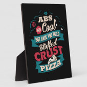 Plaque Photo Amusant Humour d'entraînement, Abs vs Pizza, Gross (Côté)