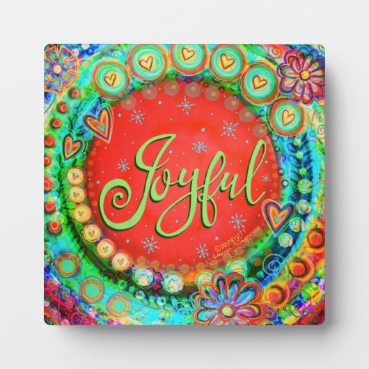 Plaque Photo Amusants Whimsical Joyful Hearts Inspirivity (Devant)