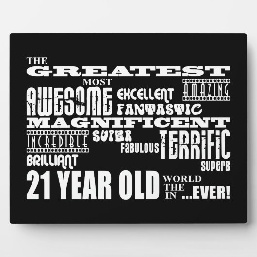 Plaque Photo Amusement cool 21e fête d'anniversaire Plus grand  (Devant)