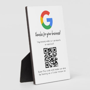 Plaque Photo Analyse de site Web des avis Google du logo d'entr