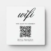 Plaque Photo Analyse Wi-Fi de code QR pour connecter le blanc p (Devant)