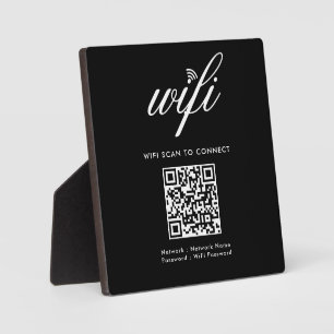 Plaque Photo Analyse Wi-Fi de code QR pour connecter le noir de