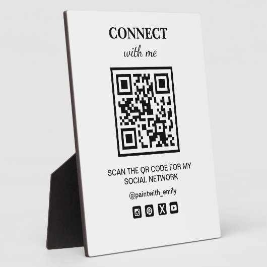 Plaque Photo Analyser Le Code QR Pour Mon Réseau Wifi Social (Côté)