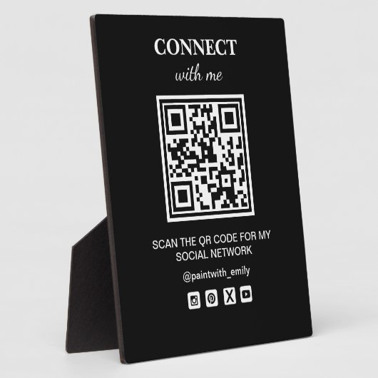 Plaque Photo Analyser Le Code QR Pour Mon Réseau Wifi Social (Côté)
